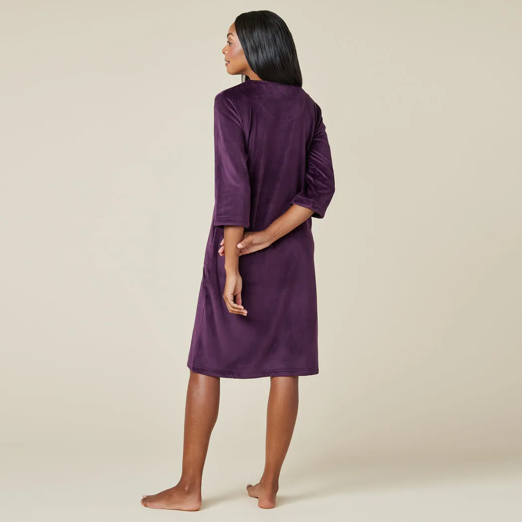 42 3/4 Sleeve Serenity Shear Mink Zip Robe