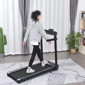 600W Foldable Steel Motorised Treadmill Black