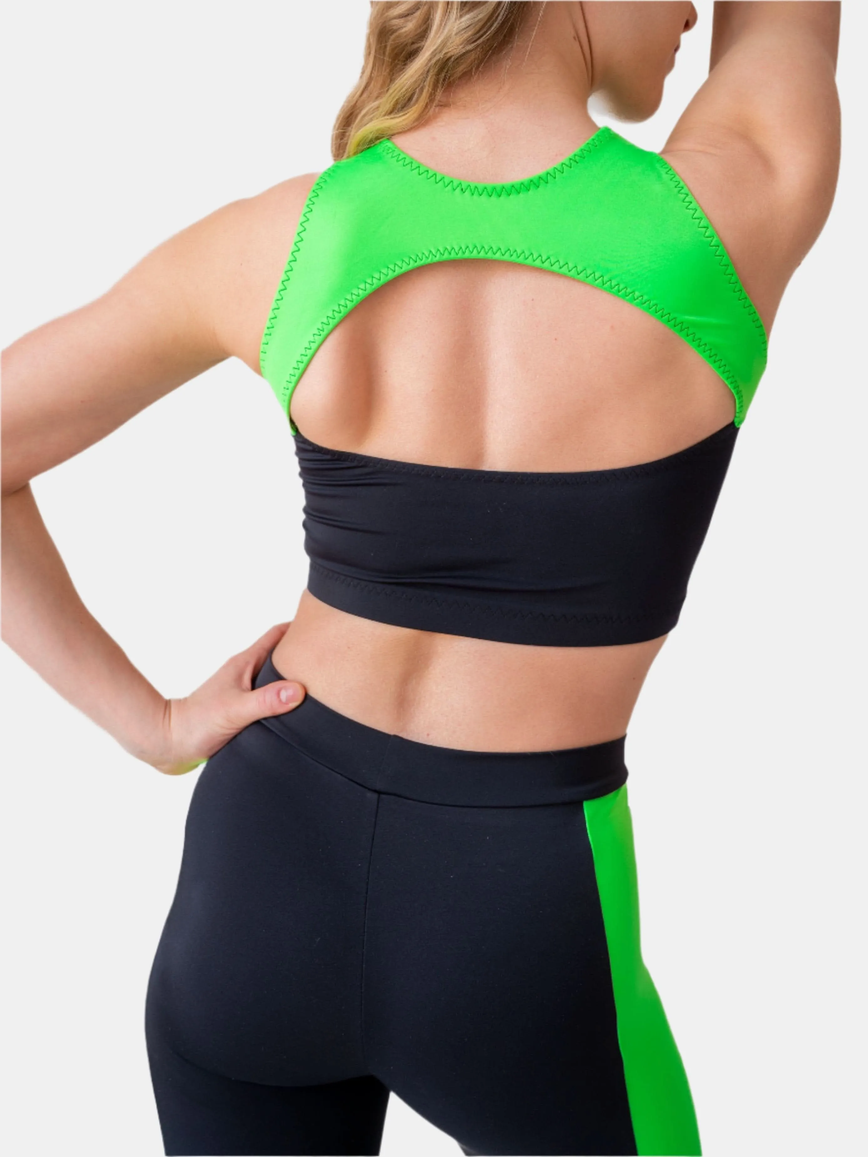 Black and Green Crop Top Atlas