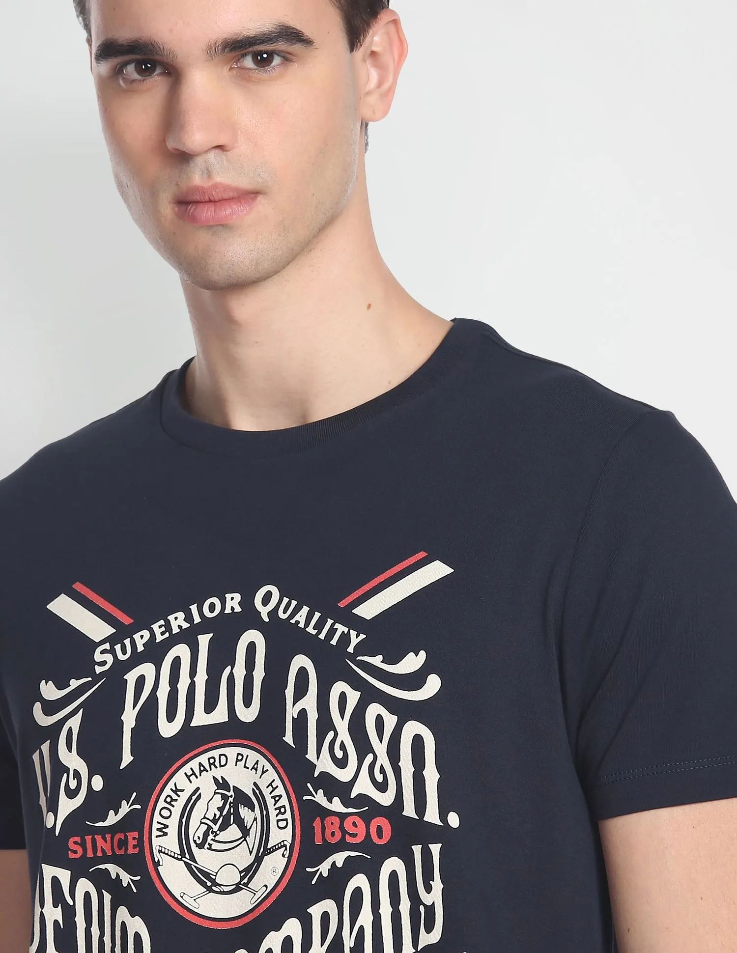 Brand Print Slim Fit T-Shirt