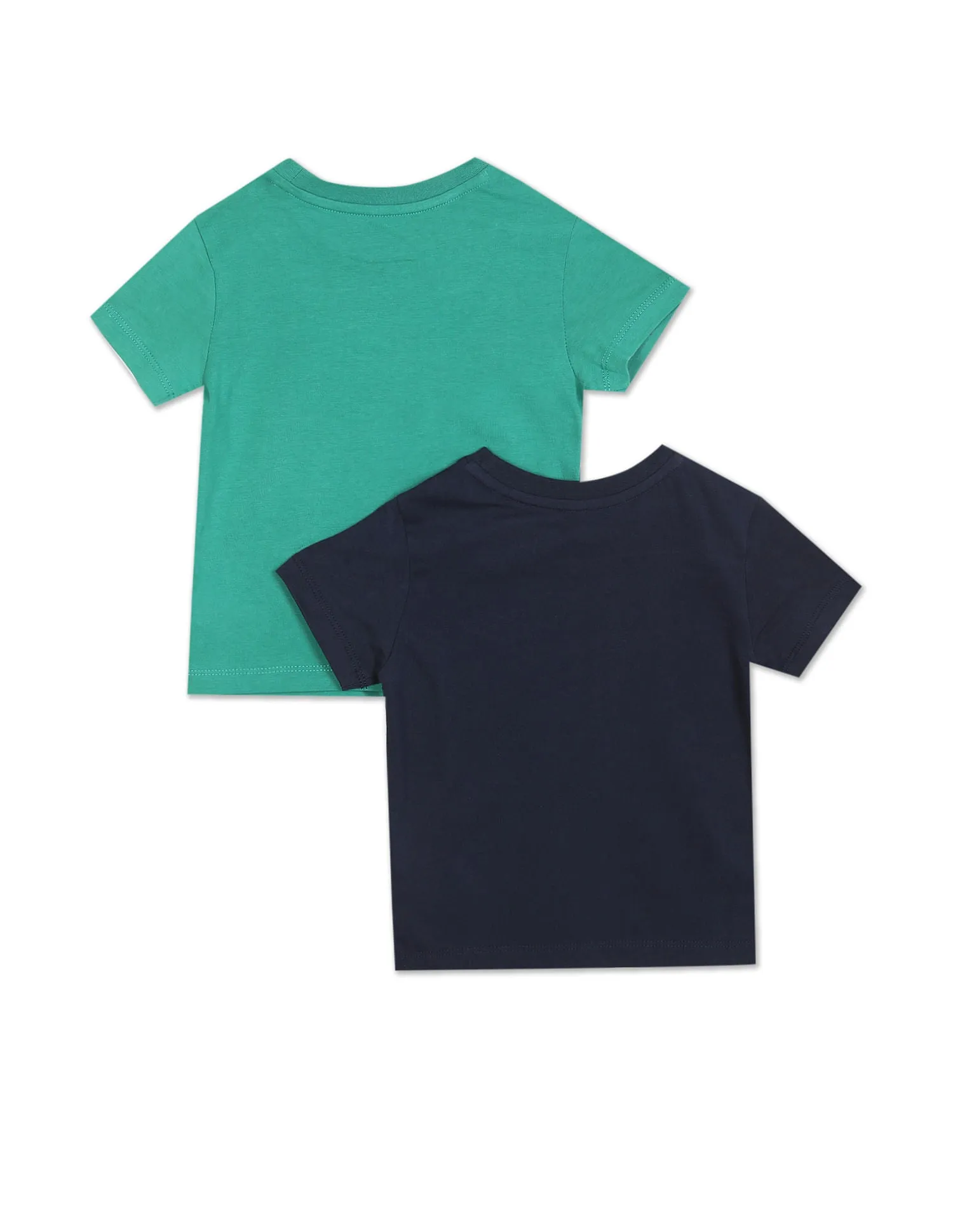 Cotton Brand Print T-Shirt - Pack Of 2