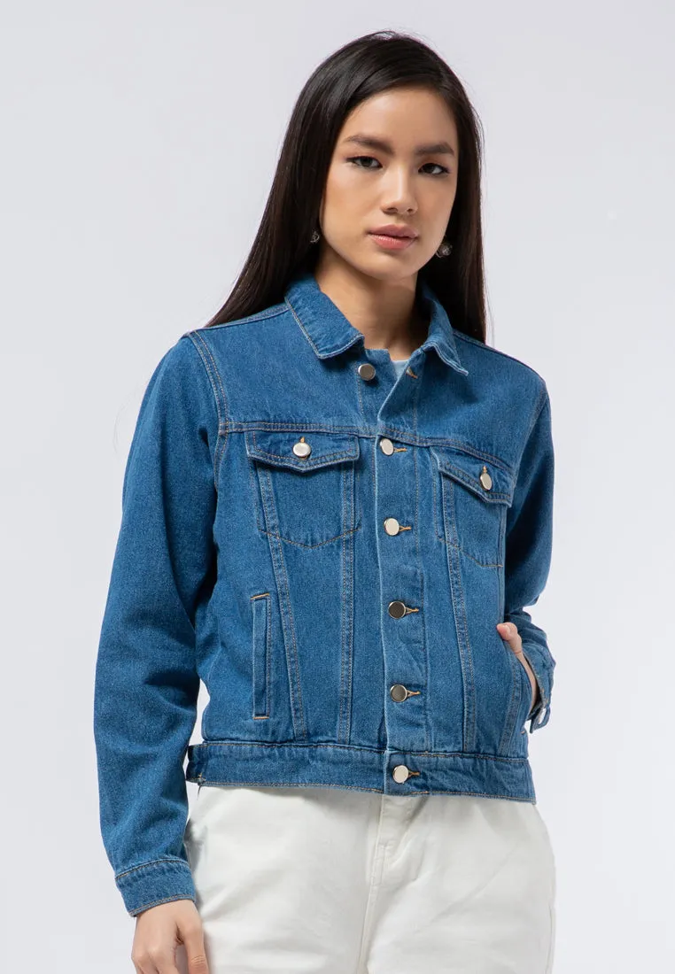 Denim Jacket with Embroidery