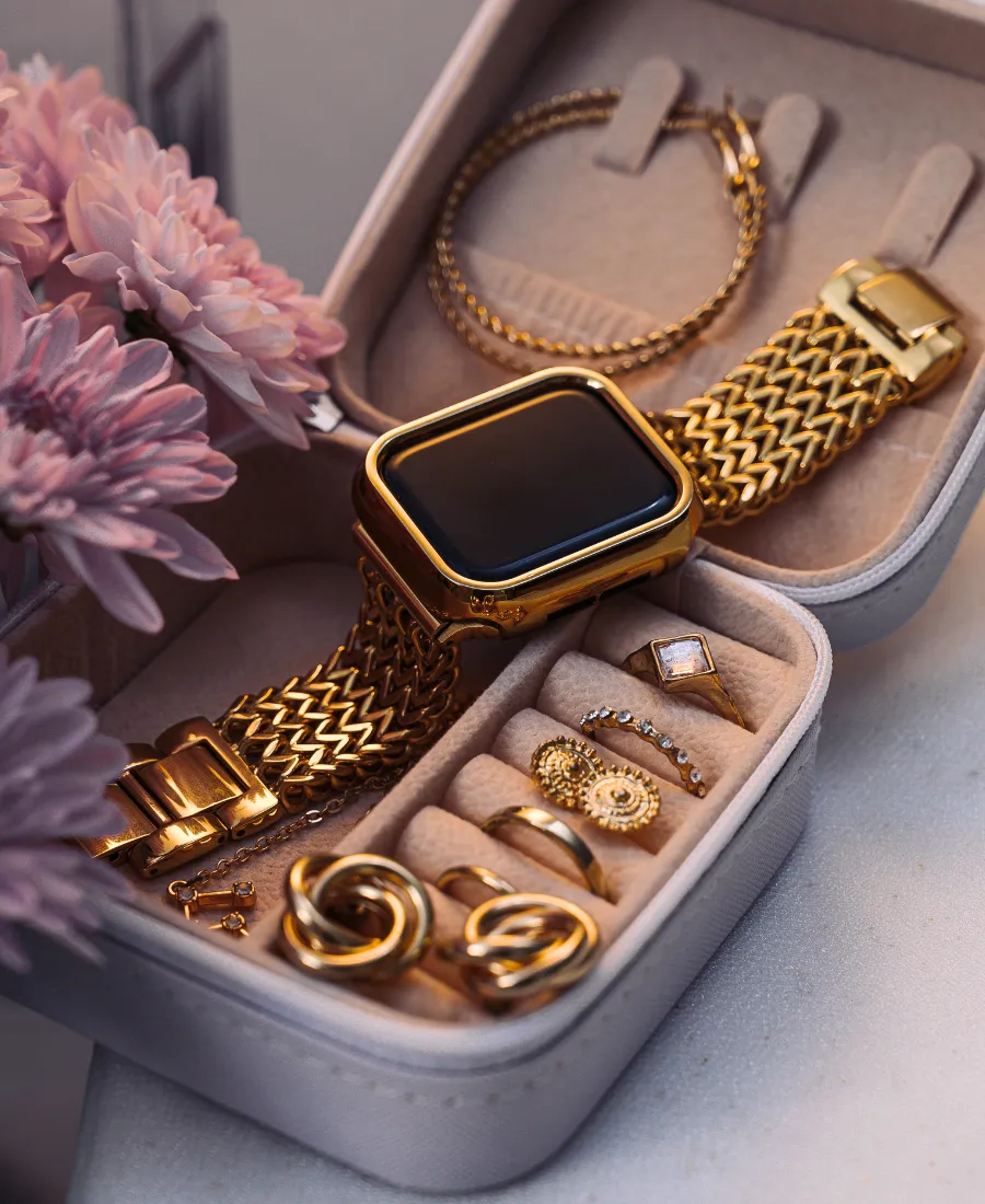 Gold Watch Cover Case