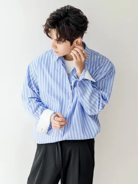 GS No. 125 Loose Striped Shirt