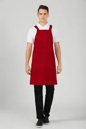 Hansel Maroon Service Bib Apron