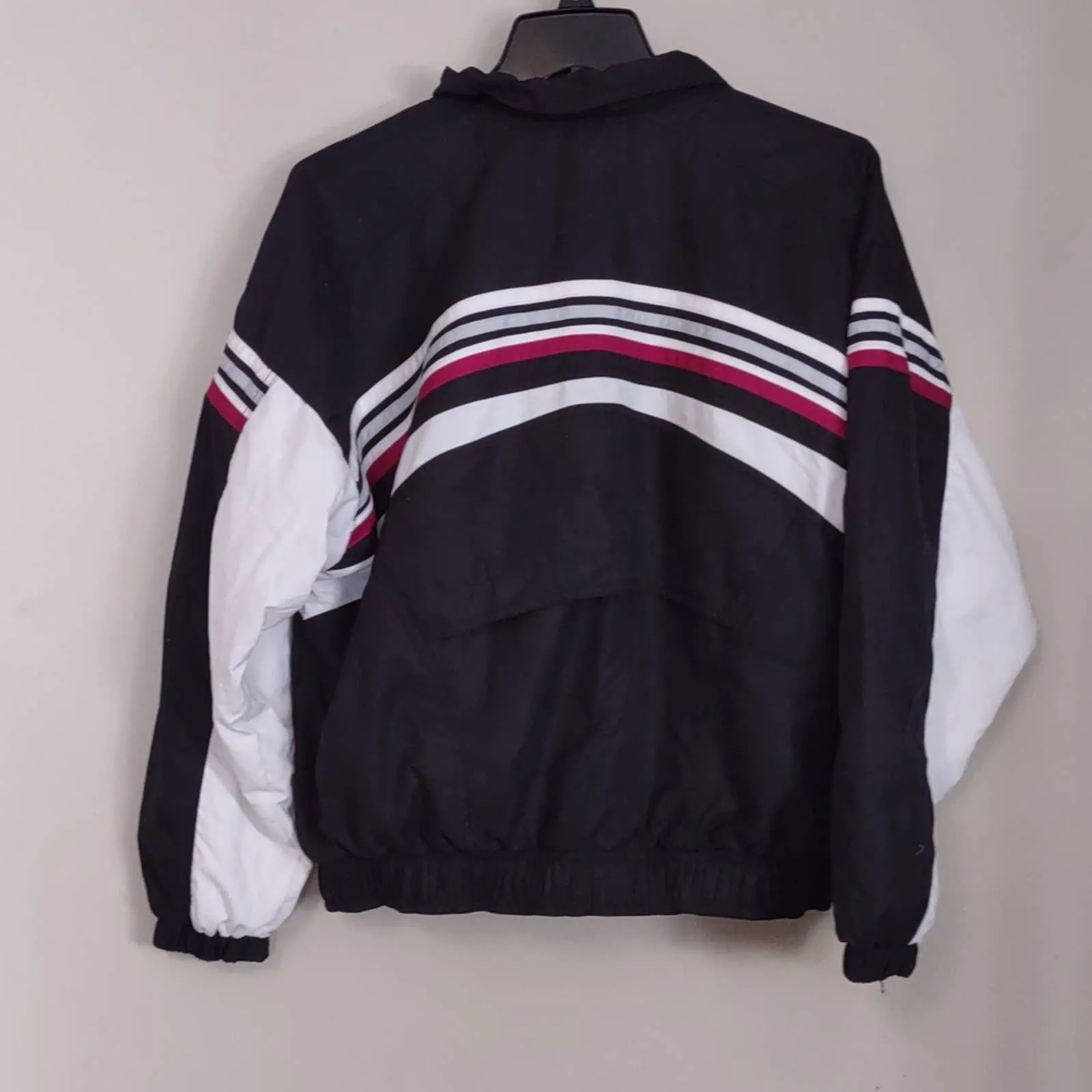 HEAD Vintage Bomber Windbreaker Track Jacket Small Black White