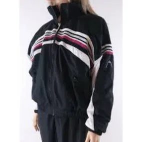 HEAD Vintage Bomber Windbreaker Track Jacket Small Black White