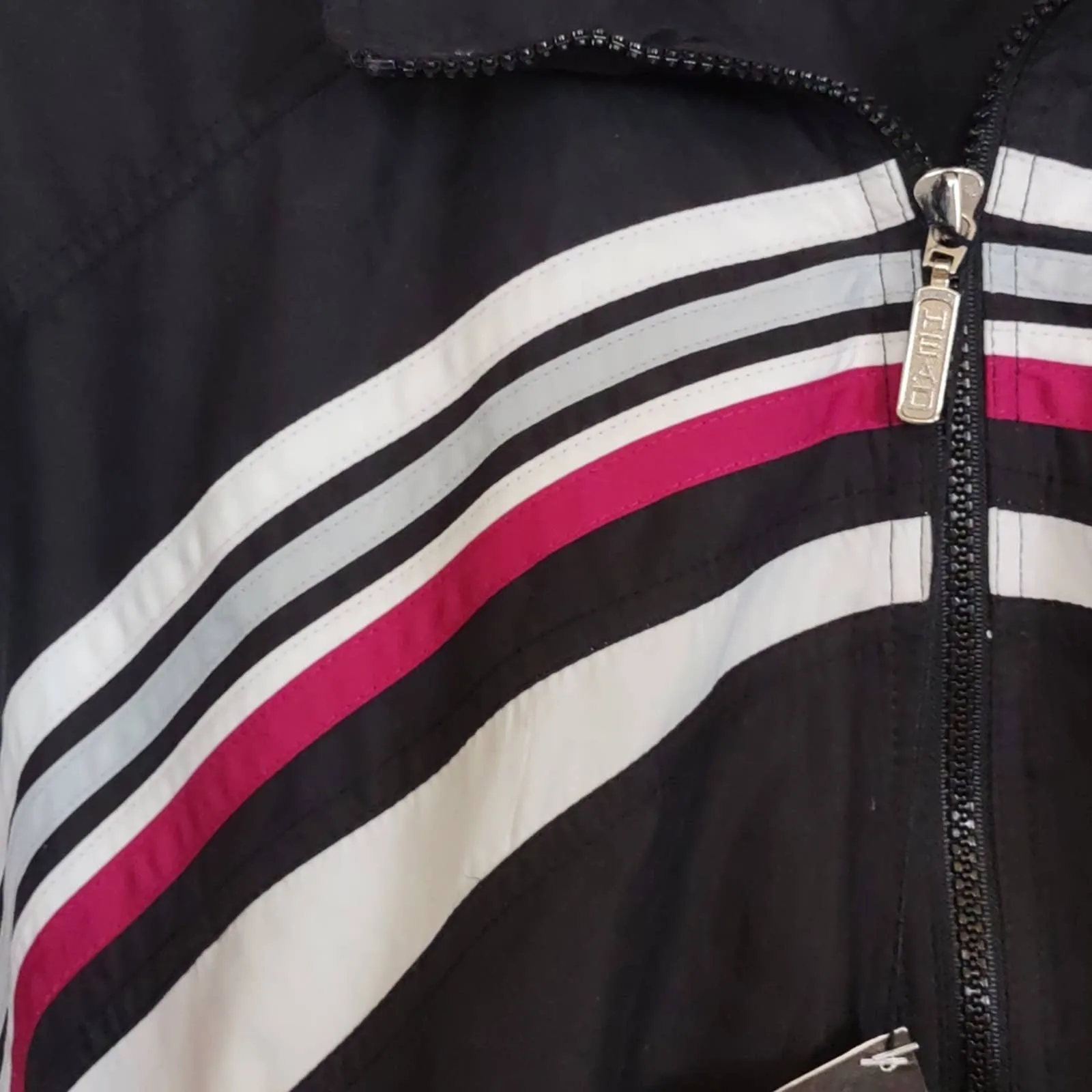 HEAD Vintage Bomber Windbreaker Track Jacket Small Black White