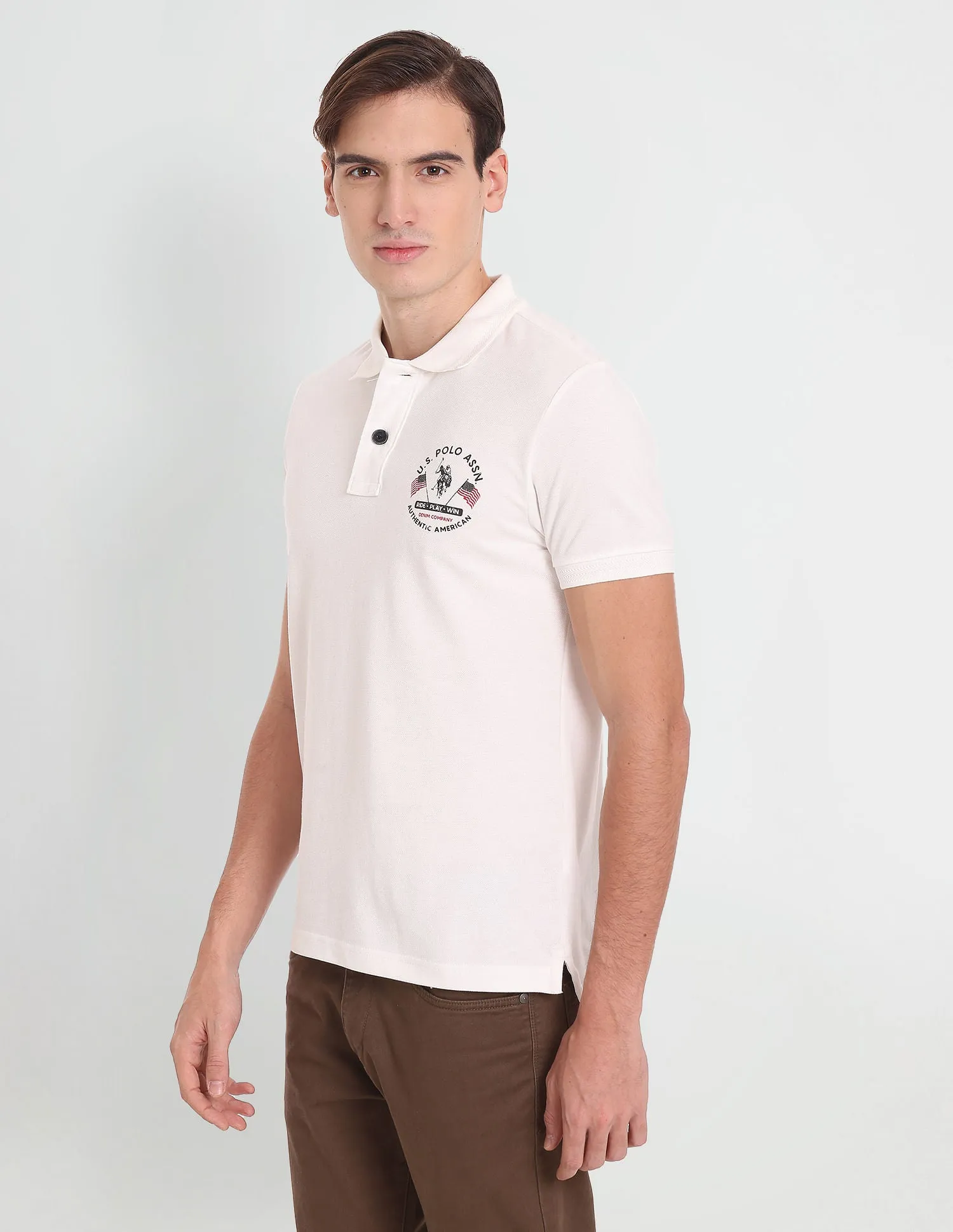 Iconic Graphic Print Polo Shirt