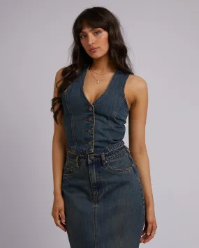 Louie Vest Dirty Denim