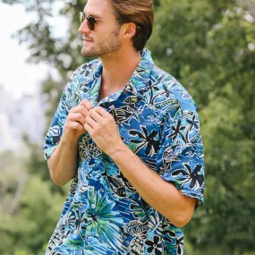 Men's Retro Shirt - Honu Island Blue