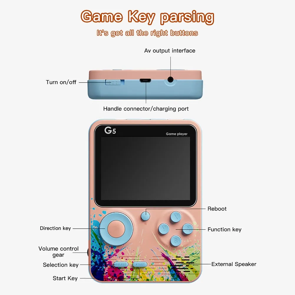 Pocket  Retro Game Video Gaming Console 3.0 inch