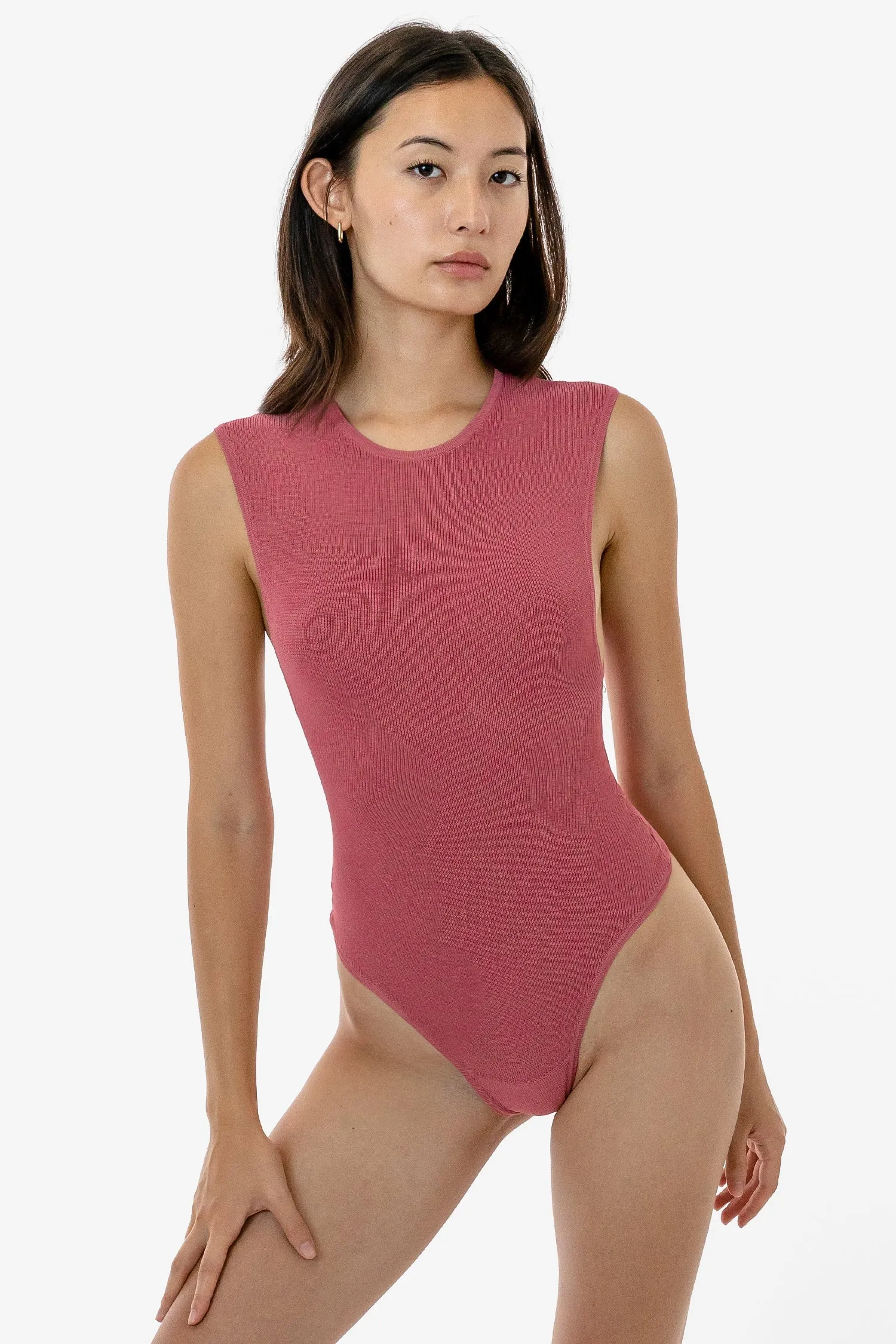 RFK216 - Viscose Nylon Crewneck Bodysuit