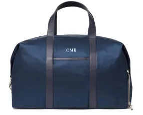 The Byers Duffel Bag: Navy Ballistic - White Embroidery