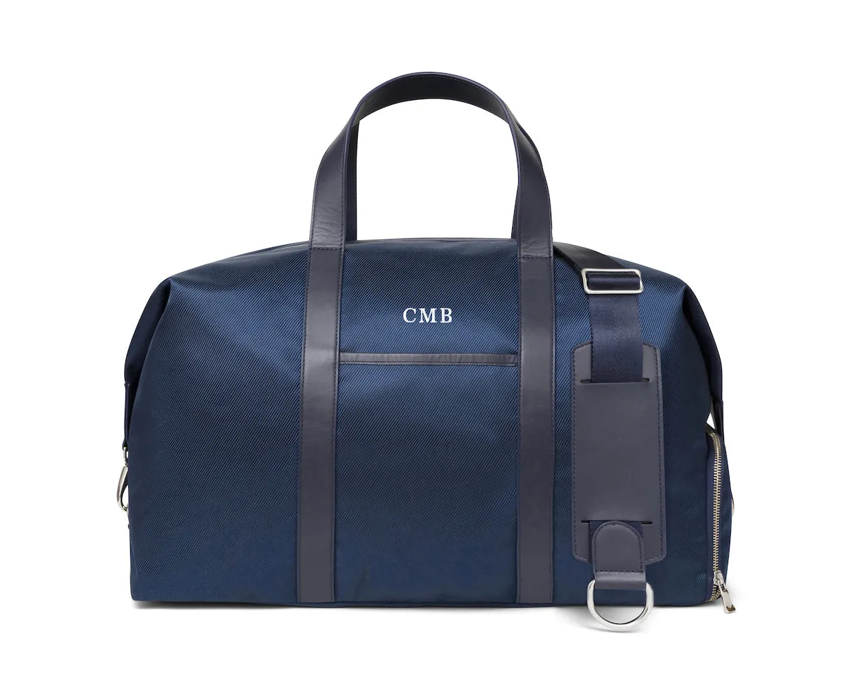 The Byers Duffel Bag: Navy Ballistic - White Embroidery