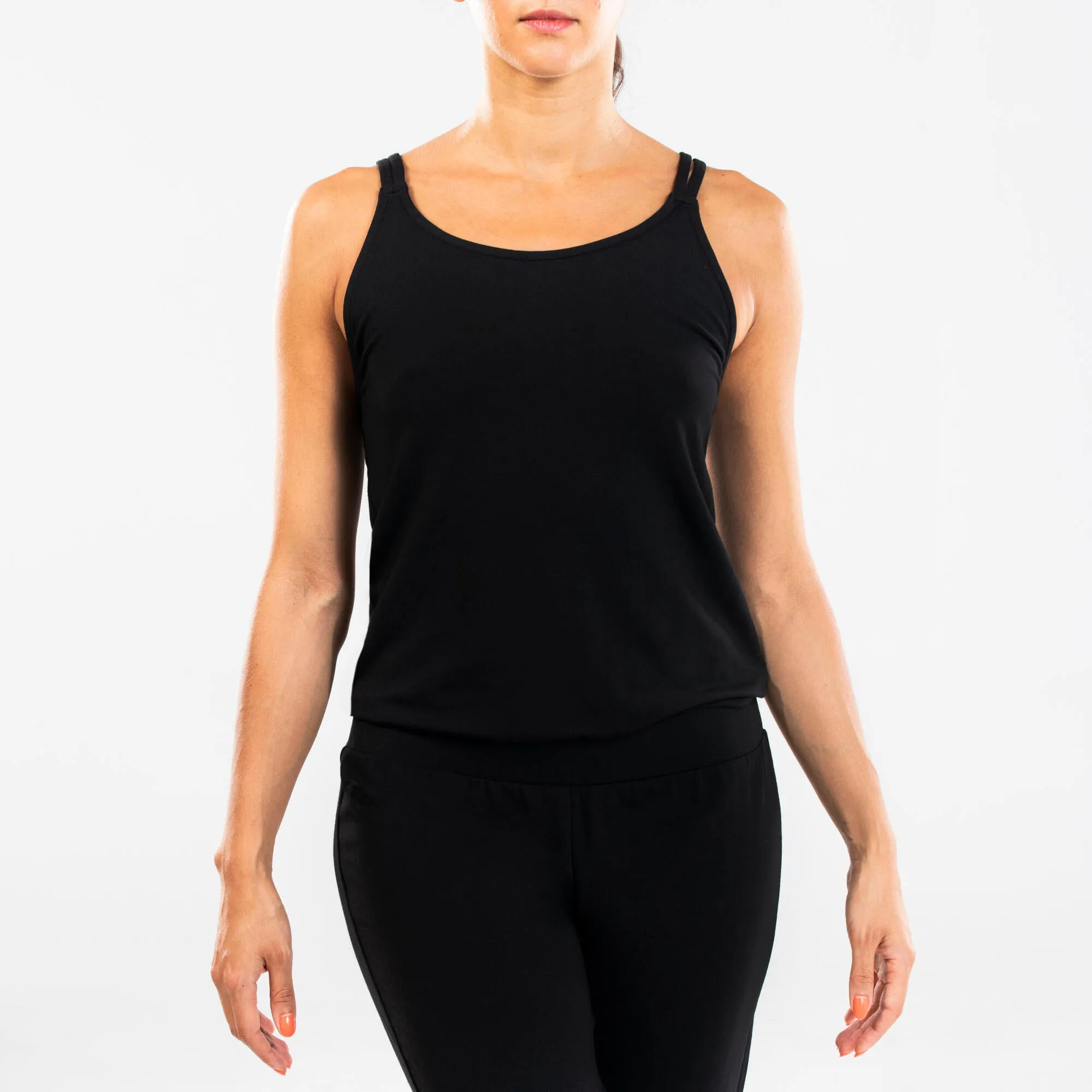 Women's Loose Modern Dance Jazz Jumpsuit - Black