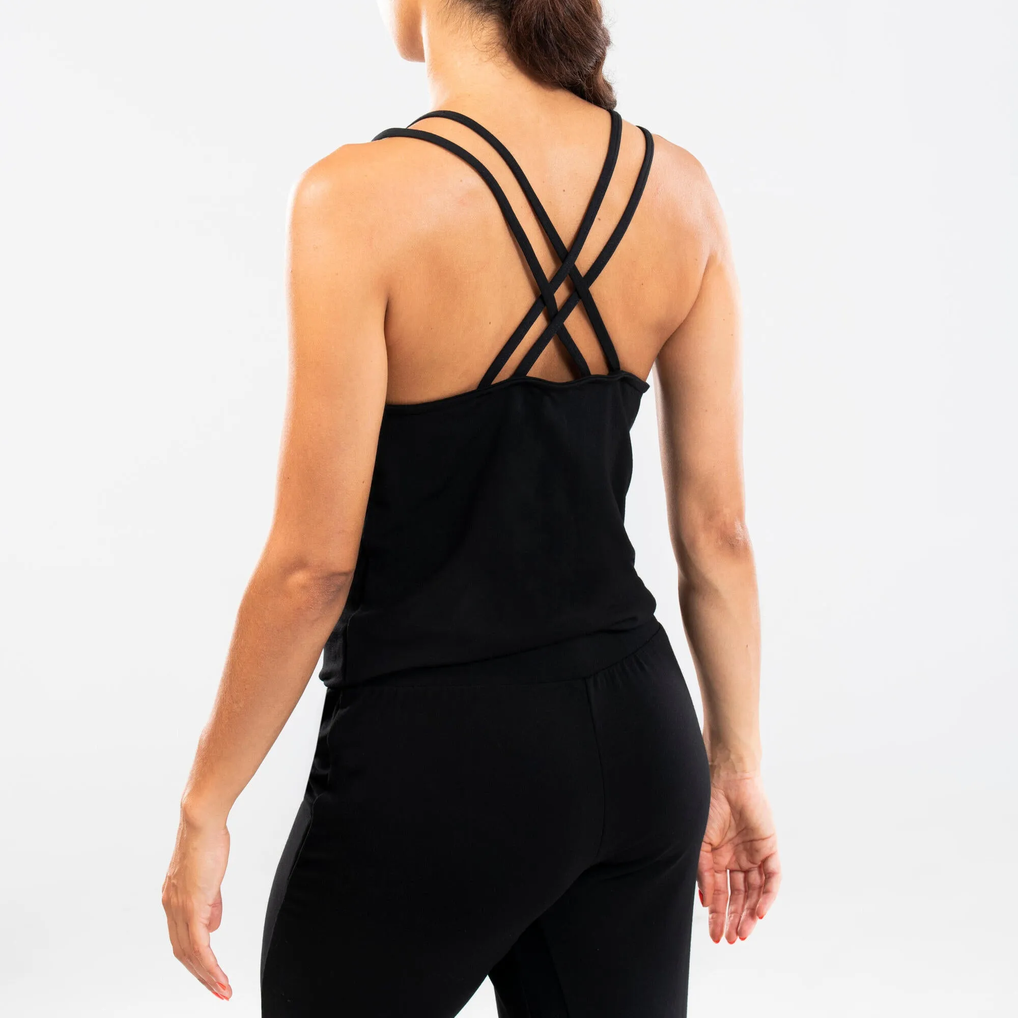 Women's Loose Modern Dance Jazz Jumpsuit - Black